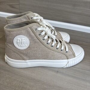 PF Flyers Center Hi Canvas Safari Beige‎ Sneakers Sz 8 Women's / 6.5 Men's NWOT